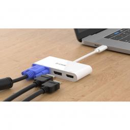 Hub USB 2.0 D-Link DUB-V310/ 1 HDMI/ 1 Displayport/ 1 VGA/ Blanco - Imagen 1