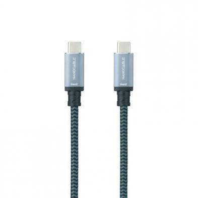 Cable USB 3.2 Nanocable 10.01.4103-COMB/ USB Tipo-C Macho - USB Tipo-C Macho/ Hasta 100W/ 20Gbps/ 3m/ Gris y Negro