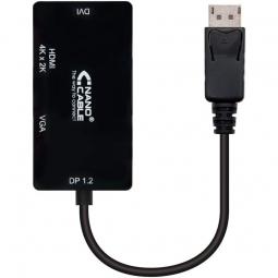 Adaptador Nanocable 10.16.3301-BK/ Displayport Macho - VGA Hembra/ DVI Hembra/ HDMI Hembra - Imagen 3