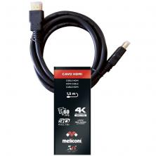 Cable HDMI 4K Meliconi 497002/ HDMI Macho - HDMI Macho/ 1.5m/ Negro