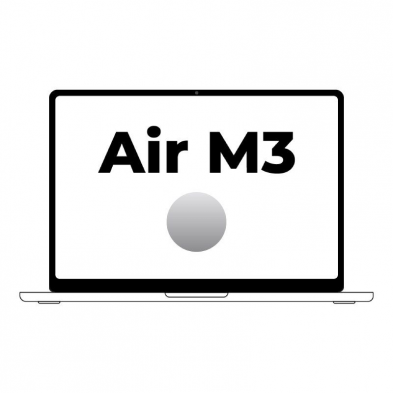 Apple Macbook Air 13,6'/ M3 8-Core CPU/ 8Gb/ 256Gb SSD/  8-Core GPU/ Plata