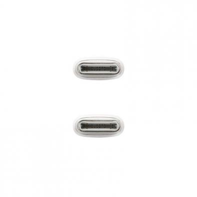 Cable USB 2.0 Tipo-C Nanocable 10.01.6002-CO/ USB Tipo-C Macho - USB Tipo-C Macho/ Hasta 60W/ 480Mbps/ 2m/ Blanco
