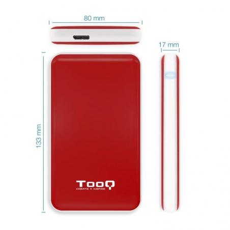 Caja Externa para Disco Duro de 2.5' TooQ TQE-2528R/ USB 3.1/ Sin tornillos - Imagen 5