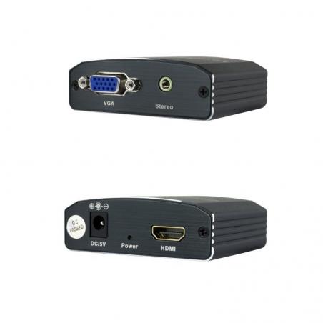 Adaptador Nanocable 10.16.2101-BK/ HDMI Hembra - VGA Hembra/ Jack 3.5 Hembra - Imagen 3