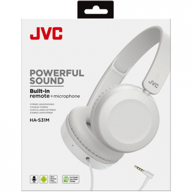 Auriculares JVC HA-S31M/ con Micrófono/ Jack 3.5/ Blancos