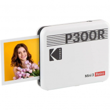 Cámara Digital Instantánea Kodak Mini 3 Retro/ Tamaño Foto 76.2x76.2mm/ Incluye 2x Papel Fotográfico/ Blanca