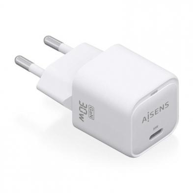 Cargador de Pared Aisens ASCH-30W1P018-W/ 1xUSB Tipo-C/ 30W