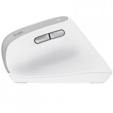 Ratón Ergonómico Inalámbrico Trust Bayo II/ Batería recargable/ Hasta 2400 DPI/ Blanco