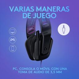 Auriculares Gaming con Micrófono Logitech G335/ Jack 3.5/ Negros - Imagen 1