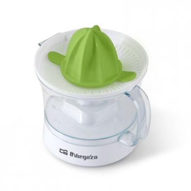 EXPRIMIDOR ORBEGOZO EP 1510 - 25W - CAPACIDAD 0.5L - INCLUYE 2 CONOS - ROTACIÓN BIDIRECCIONAL - ACCESORIOS LAVABLES EN LAVAVAJIL