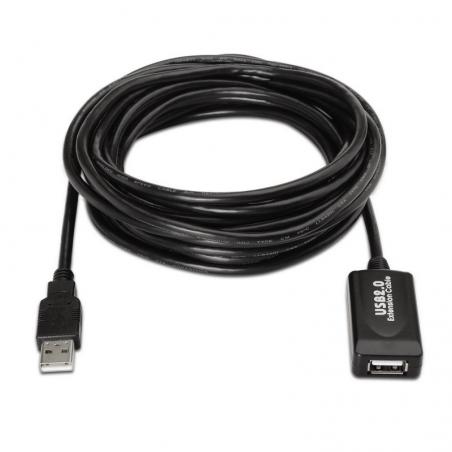 Cable Alargador USB 2.0 Aisens A101-0019/ USB Macho - USB Hembra/ 10m/ Negro - Imagen 2