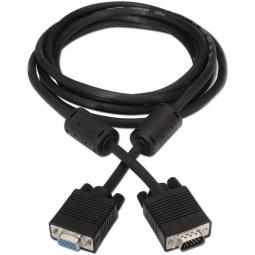 Cable Alargador SVGA Aisens A113-0078/ VGA Macho - VGA Hembra/ 1.8m/ Negro - Imagen 1