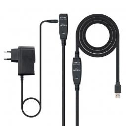Cable Alargador USB 3.0 Nanocable 10.01.0313/ USB Macho - USB Hembra/ 15m/ Negro - Imagen 5