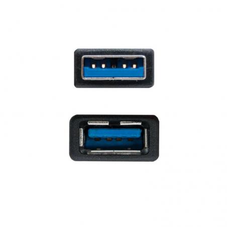 Cable Alargador USB 3.0 Nanocable 10.01.0902-BK/ USB Macho - USB Hembra/ 2m/ Negro - Imagen 3