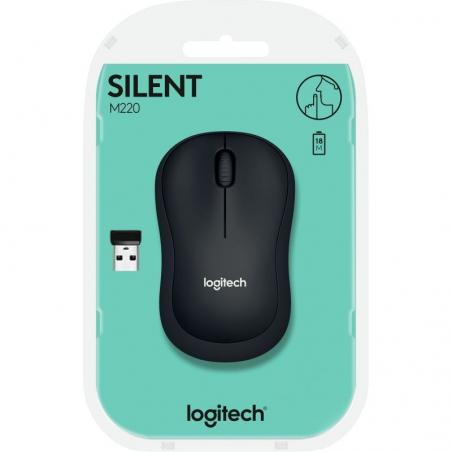 Ratón Inalámbrico Logitech Silent M220/ Hasta 1000 DPI/ Gris Marengo - Imagen 4