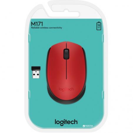 Ratón Inalámbrico Logitech M171/ Hasta 1000 DPI/ Rojo - Imagen 3