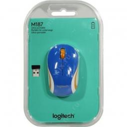 Ratón Mini Inalámbrico Logitech M187/ Hasta 1000 DPI/ Azul - Imagen 3