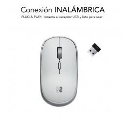 Ratón Inalámbrico Subblim Wireless Mini/ Hasta 1600 DPI/ Plata - Imagen 1