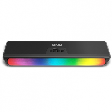 Barra de Sonido con Bluetooth Krom K-POP/ 6W/ 2.0/ Negro