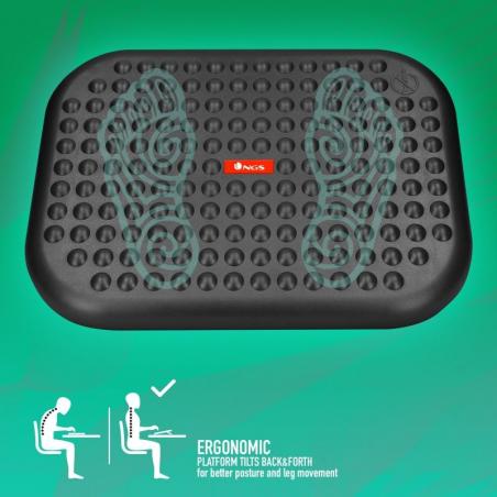 Reposapiés Ergonómico/ Inclinable/ Ajustable NGS Footnest/ 448 x 335mm - Imagen 4