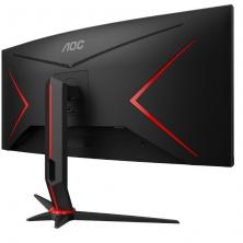 Monitor Gaming Ultraparonámico Curvo AOC CU34G2XP/BK 34'/ WQHD/ 1ms/ 180Hz/ VA/ Negro