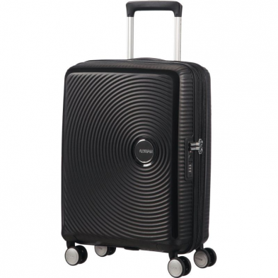 Maleta de Cabina American Tourister SoundBox Spinner 55cm/ 55x40x20cm/ 4 Ruedas/ Negro Bass