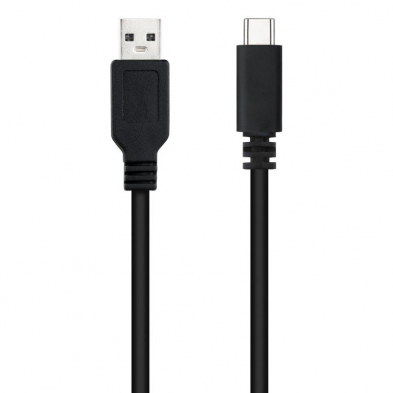 Cable USB 2.0 Nanocable 10.01.2101-L150/ USB Tipo-C Macho - USB Macho/ 1.5m/ Negro