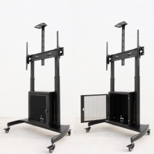 Soporte de Suelo Inclinable con Ruedas TooQ Narnia FS20500M-B para TV de 60-100'/ hasta 100kg