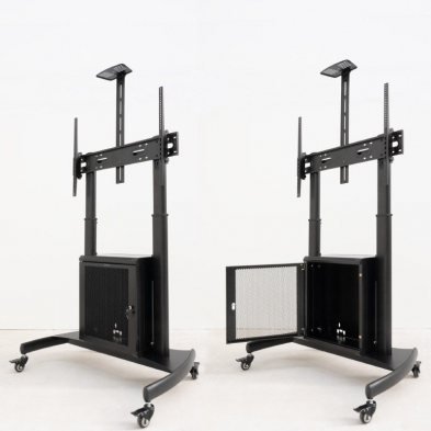 Soporte de Suelo Inclinable con Ruedas TooQ Narnia FS20500M-B para TV de 60-100'/ hasta 100kg
