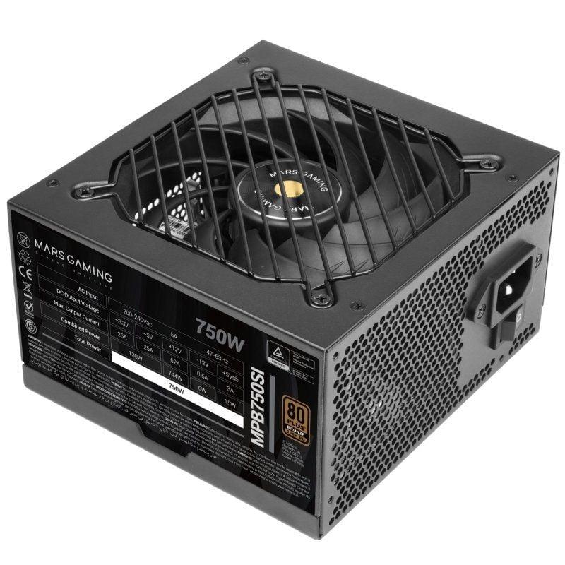 Fuente de Alimentación Mars Gaming MPB750SI/ 750W/ Ventilador 12cm/ 80 Plus Bronze