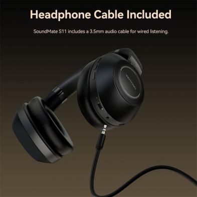 Auriculares Inalámbricos Vention SoundMate S11 NBBB0/ con Micrófono/ Bluetooth/ Negros