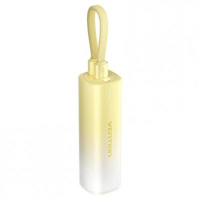 Powerbank 5000mAh Vention FHWY0/ 20W/ Wireless/ Amarillo