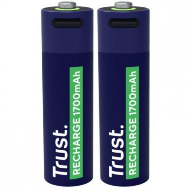Pack de 2 Pilas AA Trust 25584/ Recargables
