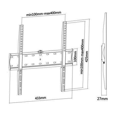 Soporte de Pared Fijo Aisens WT55F-013 para TV de 32-55'/ hasta 40kg - Imagen 4