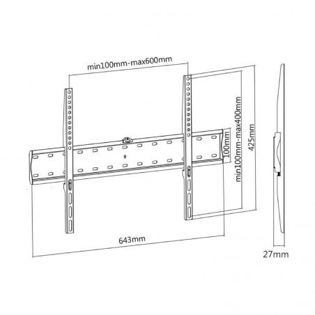 Soporte de Pared Fijo Aisens WT70F-069 para TV de 37-70'/ hasta 40kg - Imagen 4