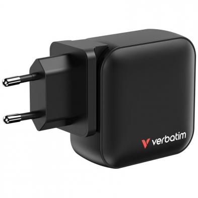 Cargador de Pared Universal Verbatim Mini GaN Wall Charger/ 3xUSB Tipo-C/ 1xUSB/ 100W