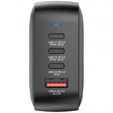 Cargador de Pared Universal Verbatim Mini GaN Wall Charger/ 3xUSB Tipo-C/ 1xUSB/ 100W