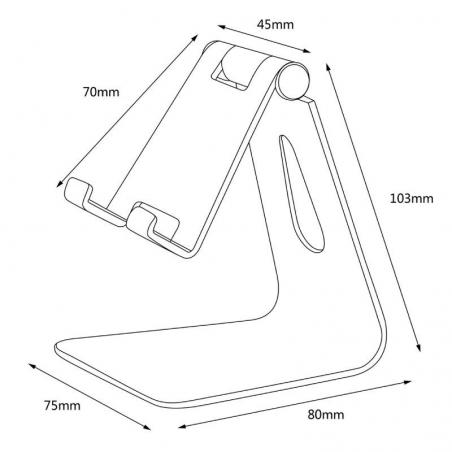 Soporte para Smartphone/Tablet Aisens MS1PM-081/ Plata - Imagen 5