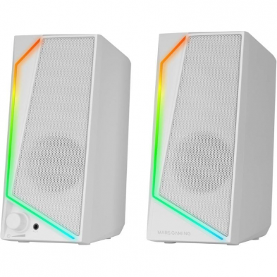 Altavoces Mars Gaming MS72/ 15W/ 2.0/ Blancos