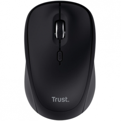 Ratón Mini Inalámbrico Trust Yvi+ Multidispositivo/ Hasta 1600 DPI/ Negro