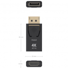 Adaptador HDMI 4K Aisens A125-0908/ DisplayPort Macho - HDMI Hembra