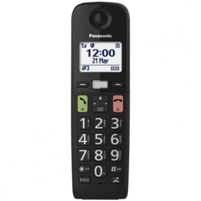 Teléfono Inalámbrico Panasonic KX-TGU112EXB/ Pack DUO/ Negro