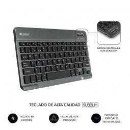 Funda con Teclado Subblim Keytab Pro Bluetooth para Tablets de 10.1'/ Gris - Imagen 5