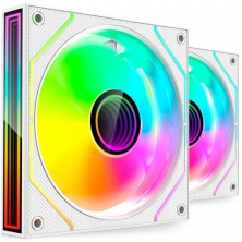 Pack 2 Ventiladores Mars Gaming MF-3DPROX2/ 12cm/ ARGB/ Blancos