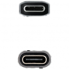 Cable Alargador USB Tipo-C 3.2 Nanocable 10.01.4501-COMB/ USB Tipo-C Macho - USB Tipo-C Hembra/ 1m/ Negro