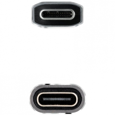 Cable Alargador USB Tipo-C 3.2 Nanocable 10.01.4501-COMB/ USB Tipo-C Macho - USB Tipo-C Hembra/ 1m/ Negro