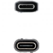 Cable Alargador USB Tipo-C 3.2 Nanocable 10.01.4501-L150-COMB/ USB Tipo-C Macho - USB Tipo-C Hembra/ 1.5m/ Negro