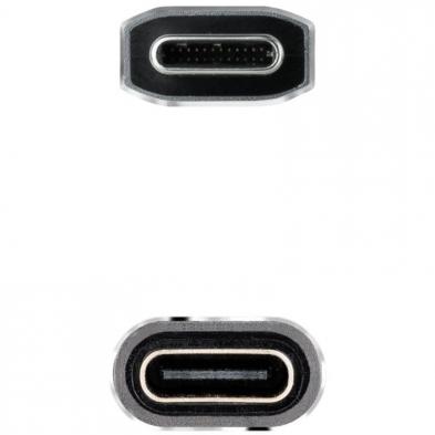 Cable Alargador USB Tipo-C 3.2 Nanocable 10.01.4501-L150-COMB/ USB Tipo-C Macho - USB Tipo-C Hembra/ 1.5m/ Negro