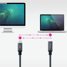 Cable Alargador USB Tipo-C 3.2 Nanocable 10.01.4501-L150-COMB/ USB Tipo-C Macho - USB Tipo-C Hembra/ 1.5m/ Negro