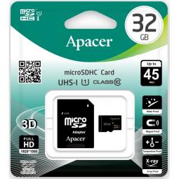 Tarjeta de Memoria Apacer 32GB microSD HC UHS 1 con Adaptador/ Clase 10/ 80MBs - Imagen 1